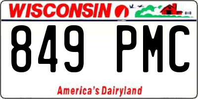 WI license plate 849PMC