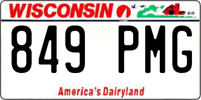 WI license plate 849PMG