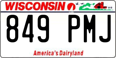 WI license plate 849PMJ