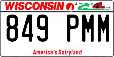 WI license plate 849PMM