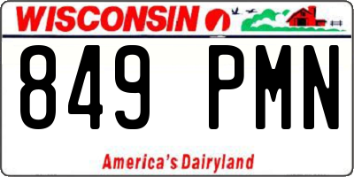 WI license plate 849PMN