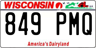 WI license plate 849PMQ