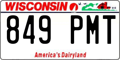 WI license plate 849PMT