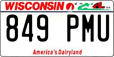 WI license plate 849PMU