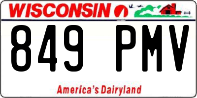 WI license plate 849PMV