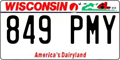 WI license plate 849PMY