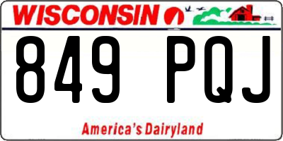 WI license plate 849PQJ
