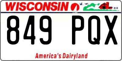 WI license plate 849PQX