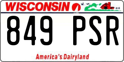 WI license plate 849PSR