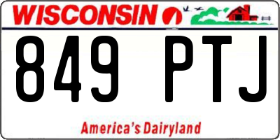 WI license plate 849PTJ
