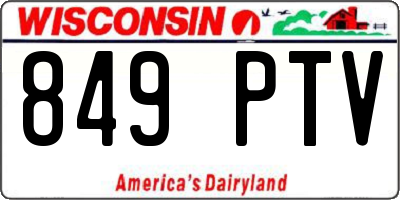 WI license plate 849PTV