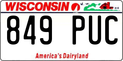 WI license plate 849PUC