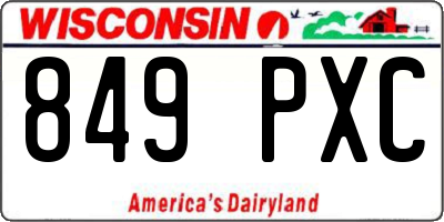 WI license plate 849PXC