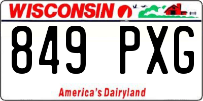 WI license plate 849PXG