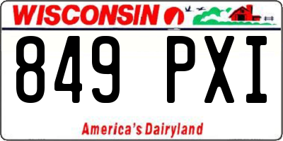 WI license plate 849PXI