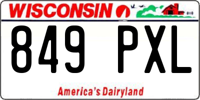 WI license plate 849PXL