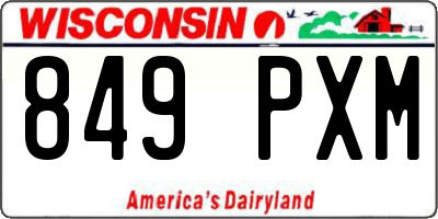 WI license plate 849PXM