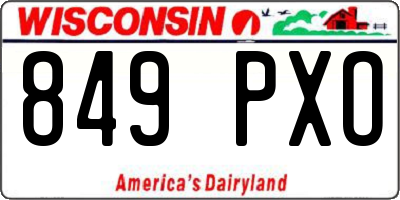 WI license plate 849PXO