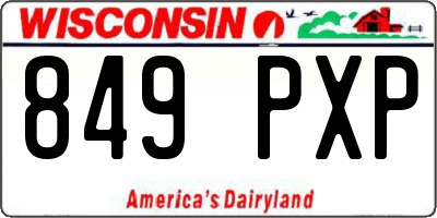 WI license plate 849PXP