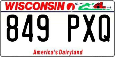 WI license plate 849PXQ