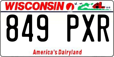WI license plate 849PXR