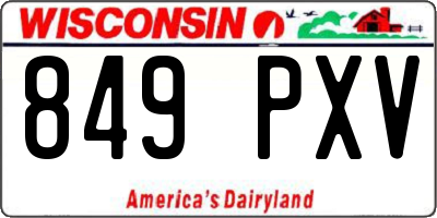 WI license plate 849PXV