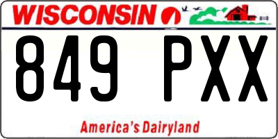 WI license plate 849PXX