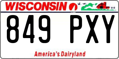 WI license plate 849PXY