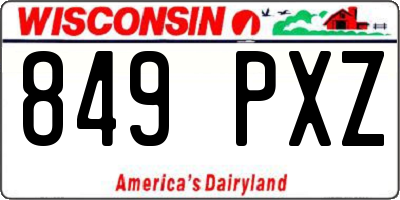 WI license plate 849PXZ