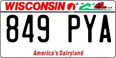WI license plate 849PYA
