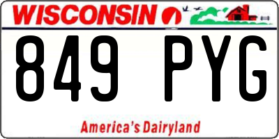 WI license plate 849PYG