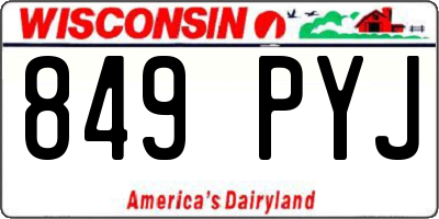 WI license plate 849PYJ