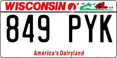 WI license plate 849PYK
