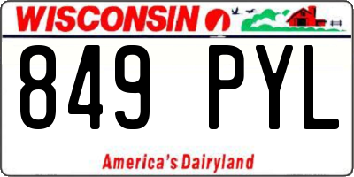 WI license plate 849PYL