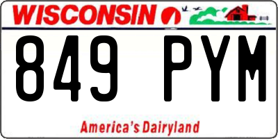 WI license plate 849PYM