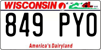 WI license plate 849PYO