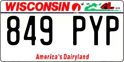 WI license plate 849PYP