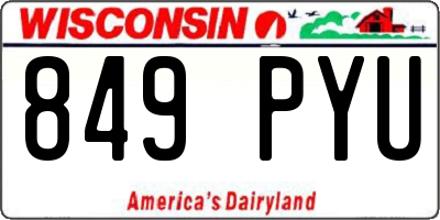 WI license plate 849PYU