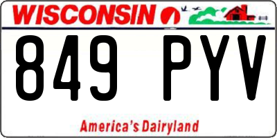 WI license plate 849PYV