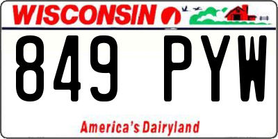 WI license plate 849PYW