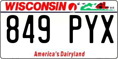 WI license plate 849PYX