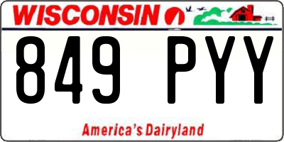WI license plate 849PYY