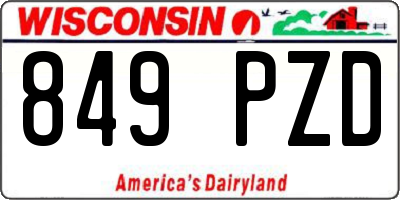 WI license plate 849PZD