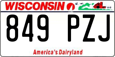 WI license plate 849PZJ