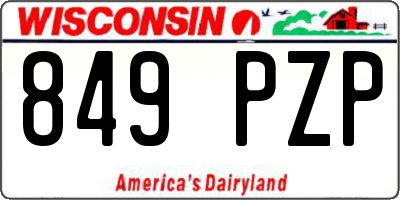 WI license plate 849PZP