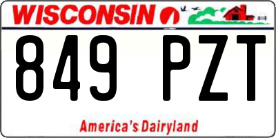 WI license plate 849PZT