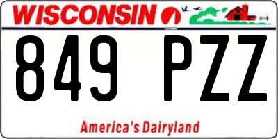 WI license plate 849PZZ