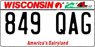 WI license plate 849QAG