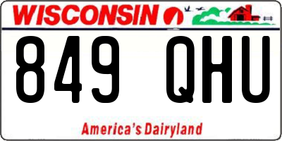 WI license plate 849QHU