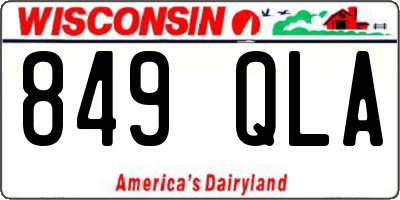 WI license plate 849QLA